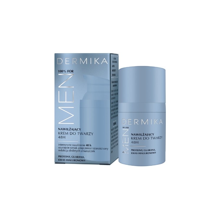 Crème hydratante visage Dermika Men 48H pour hommes 50 ml