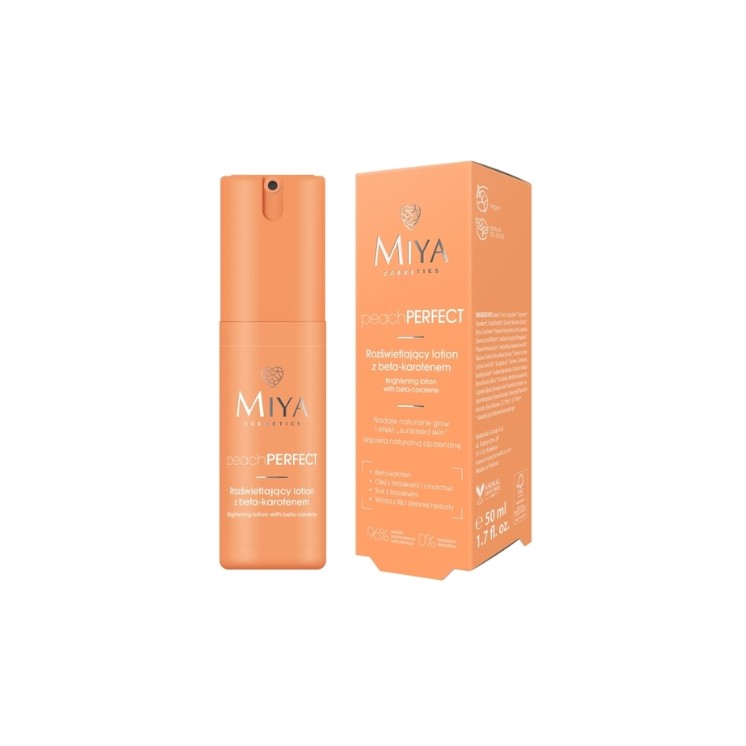 Lotion visage illuminatrice Miya Cosmetics peachPERFECT au bêta-carotène 50 ml
