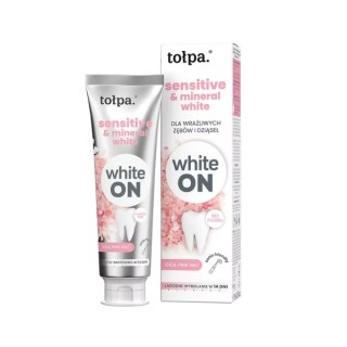 Dentifrice blanc Tołpa White On Sensitive & Mineral White pour dents et gencives sensibles 75 ml
