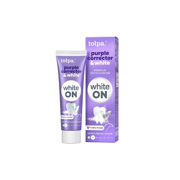 Correcteur de teint et dentifrice Purple Tołpa White On avec pigment violet 75 ml