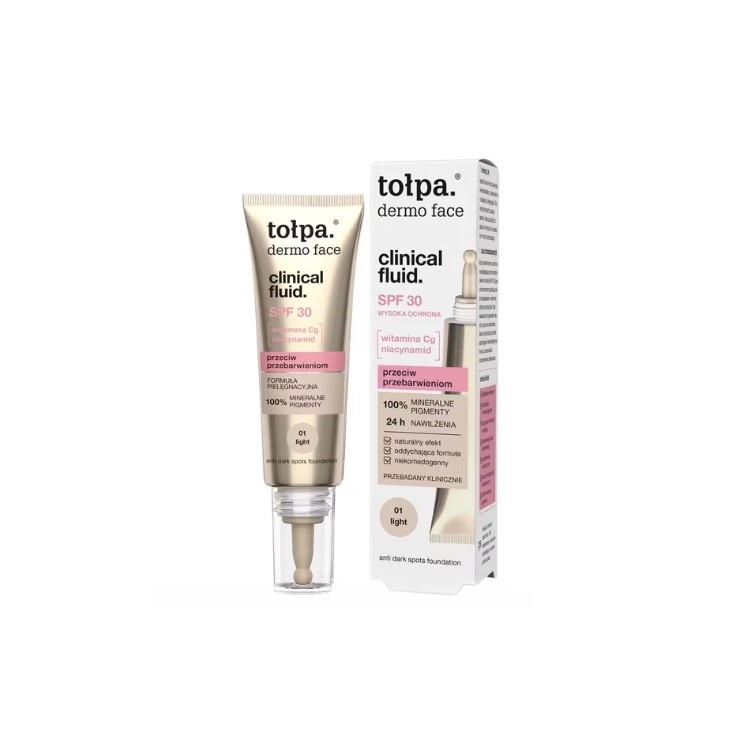 Fond de teint fluide anti-taches Tołpa Dermo Face Clinical SPF30 /01/ Light 25 ml