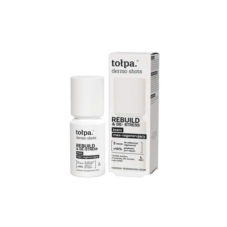 Tołpa Dermo Shots Rebuild & De-Stress Crème de nuit visage ultra-régénérante 50 ml