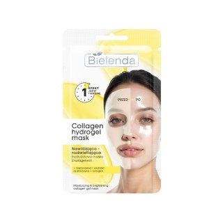 Masque hydrogel Collagen Bielenda , masque hydratant et illuminateur pour le visage (1 pièce)