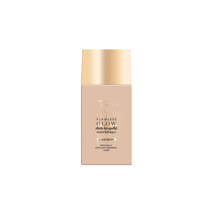 Bielenda Flawless Glow Gold Drops, gouttes illuminatrices dorées pour le visage, 40 ml