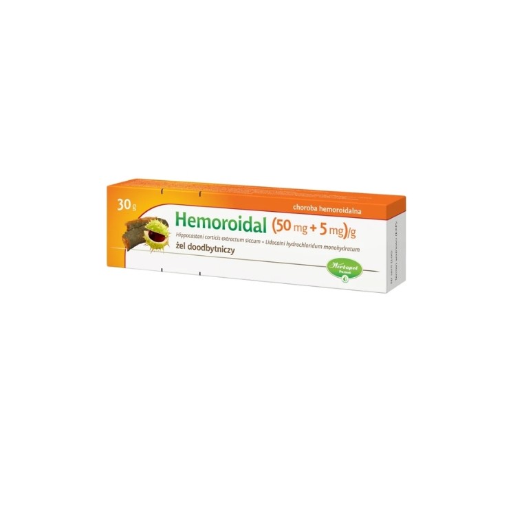 Gel rectal hémorroïdaire (50 mg + 5 mg)/g, 30 g