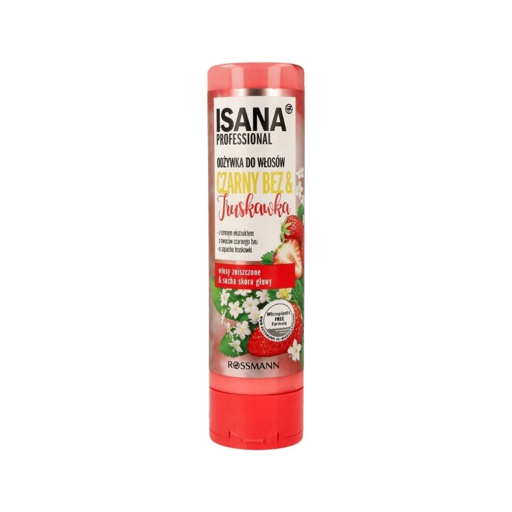 Après-shampoing Professional Isana parfum Sureau et Fraise, 250 ml