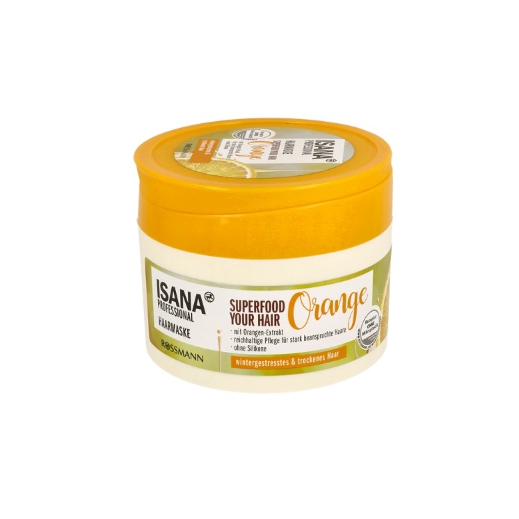 Masque Professional Orange Isana pour cheveux secs et abîmés 275 ml