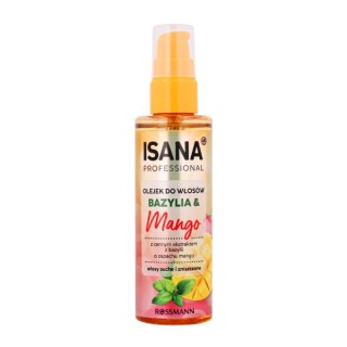 Huile capillaire Professional Isana Basilic et Mango pour cheveux secs et abîmés 100 ml