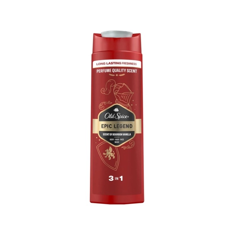 Gel douche et shampoing 3 en 1 Old Spice Epic Legends 400 ml
