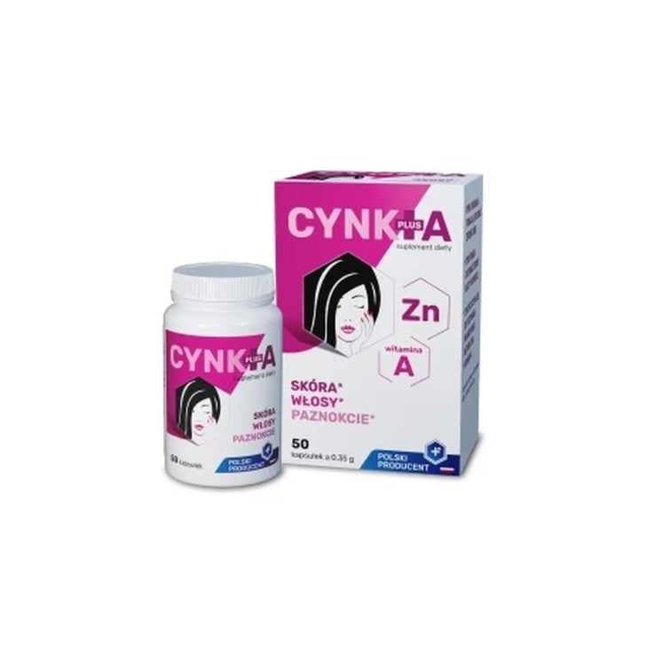 Zinc Plus pour la peau, les cheveux et les ongles - 50 capsules
