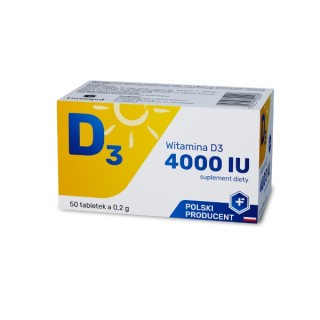 Vitamine D3 4000 UI, 50 comprimés