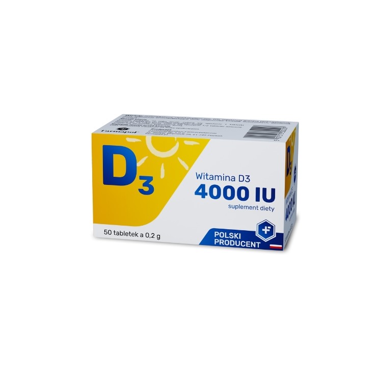 Vitamine D3 4000 UI, 50 comprimés