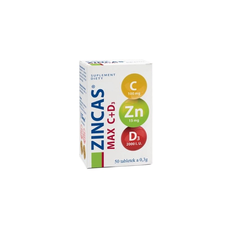 Zincas Max C+D3 50 comprimés
