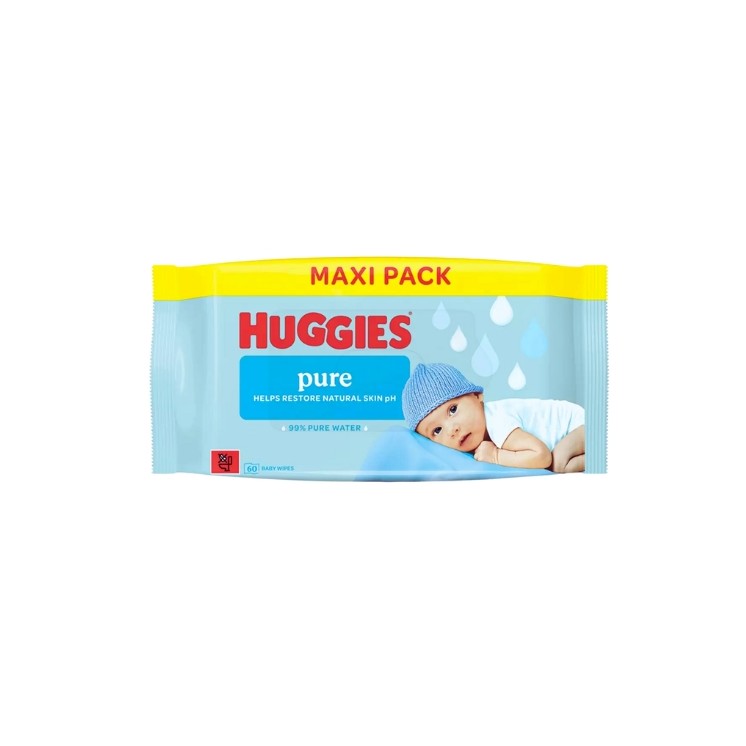 Lingettes humides Huggies Pure 60 unités