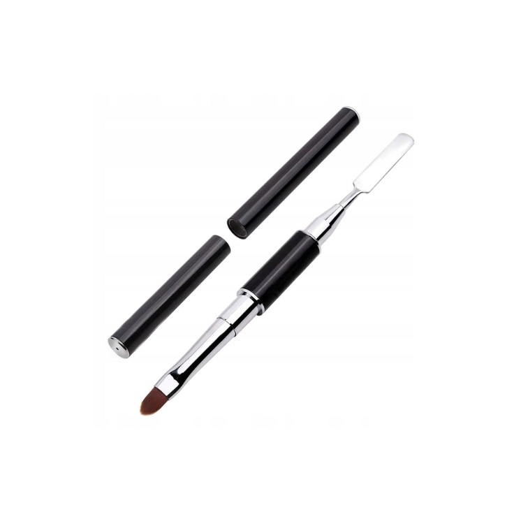 Pinceau gel double face avec spatule (1 pièce)