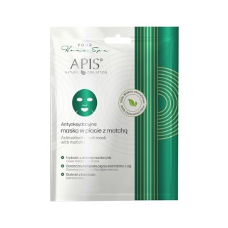 Apis Your Home Spa Antioxidant Sheet Mask met Matcha 1 stuk.