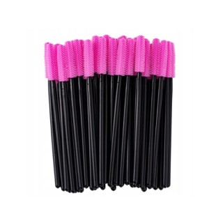 Brosse en silicone pour cils et sourcils, 50 pièces