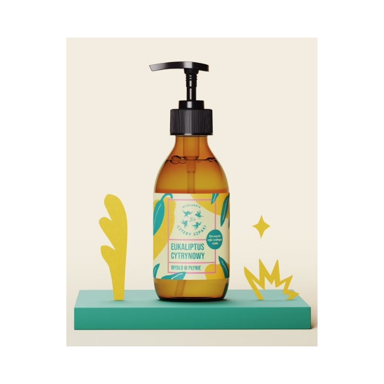 Mydlarnia Cztery Szpaki naturalne Mydło w płynie Eukaliptus Cytrynowy 300 ml