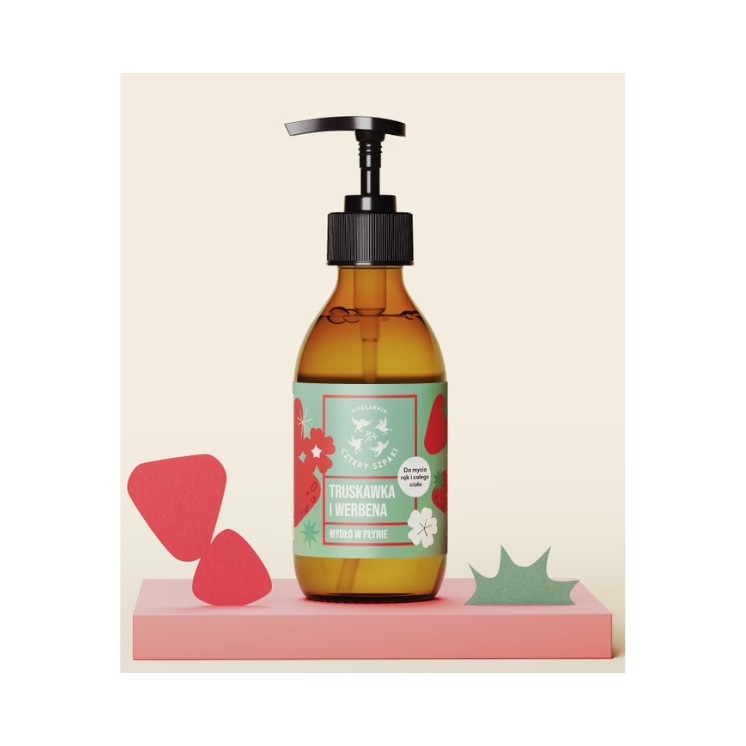 Mydlarnia Cztery Szpaki natural liquid soap Strawberry and Verbena 300 ml