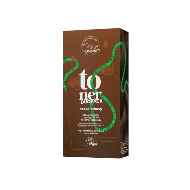 OnlyBio Hair in Balance Duo Pack Chocolade Haartoner 2x100 ml