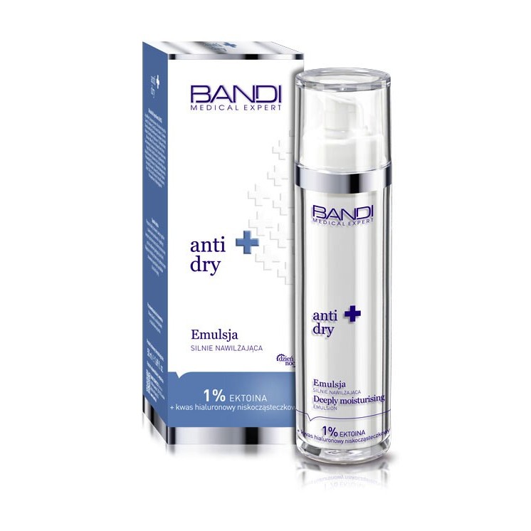 Bandi MEDICAL EXPERT Anti Dry Emulsja do twarzy silnie nawilżająca na dzień 1% ektoina + kwas hialuronowy niskocząsteczkowy 50 