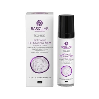 BasicLab Copperis Aktiv Glättende Nachtcreme für das Gesicht – Stimulation und Regeneration – 50 ml