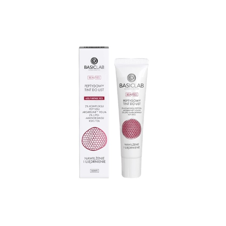 Пептидне відтінку для уст BasicLab Dermocosmetics Beauties /400/ Vintage Red 15 мл
