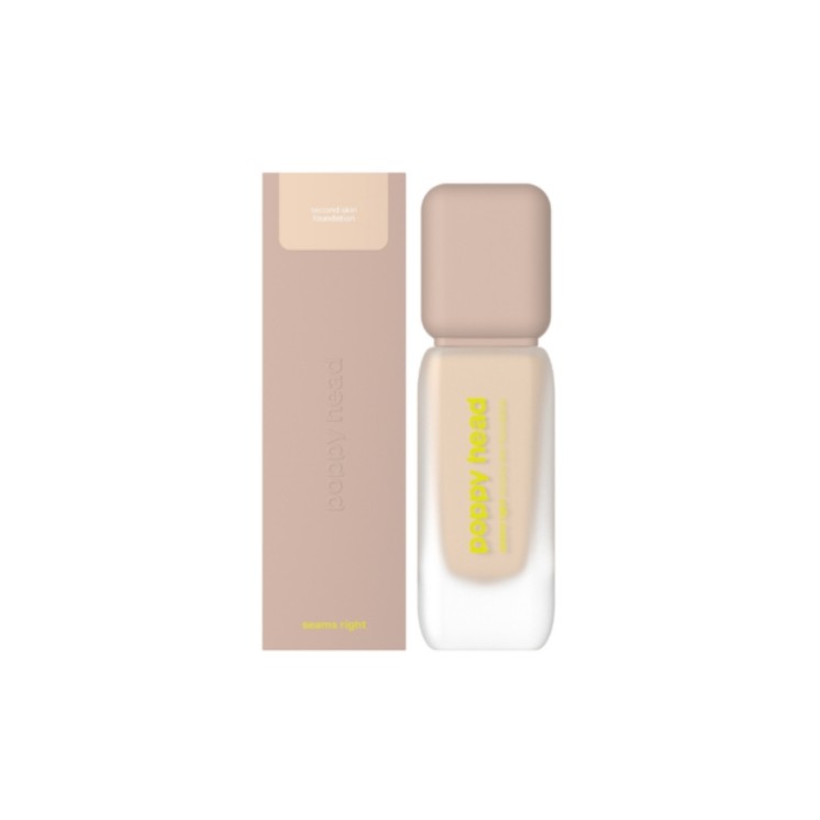 Poppy Head Seams Right Fundation Long-Lasting Coverage Foundation /04/ Seams Sand 38 g