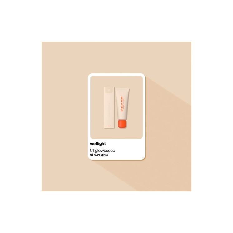 Рідкий освітлювач Poppy Head Wetlight All Over Glow для тіла та обличчя /01/ Glowsecco 50 мл