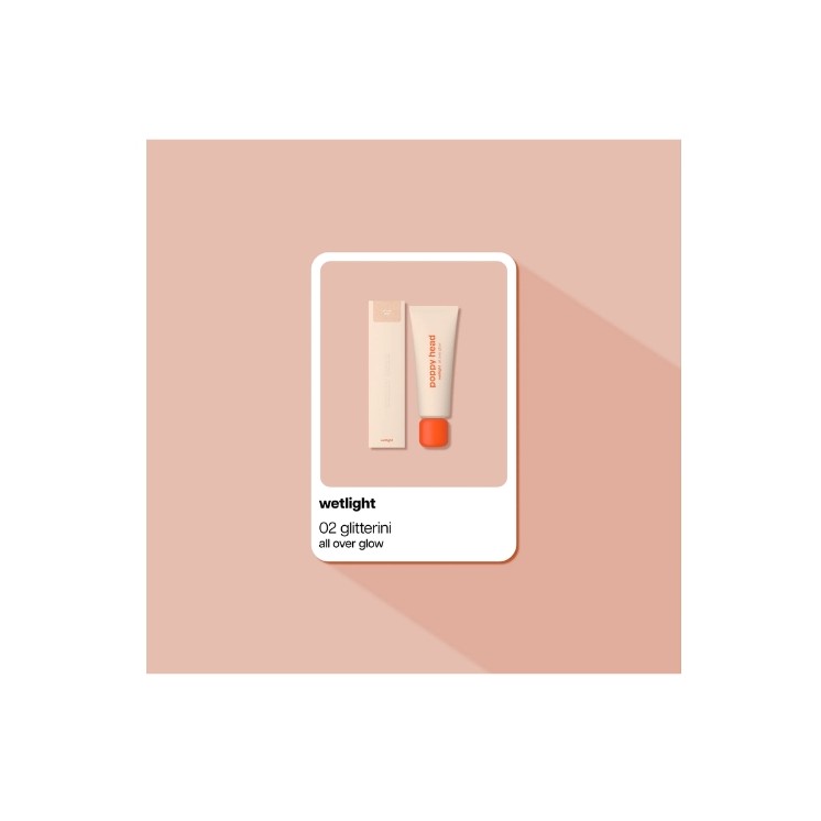Poppy Head Wetlight All Over Glow Liquid Illuminating Cream voor lichaam en gezicht /02/ Glitterini 50 ml