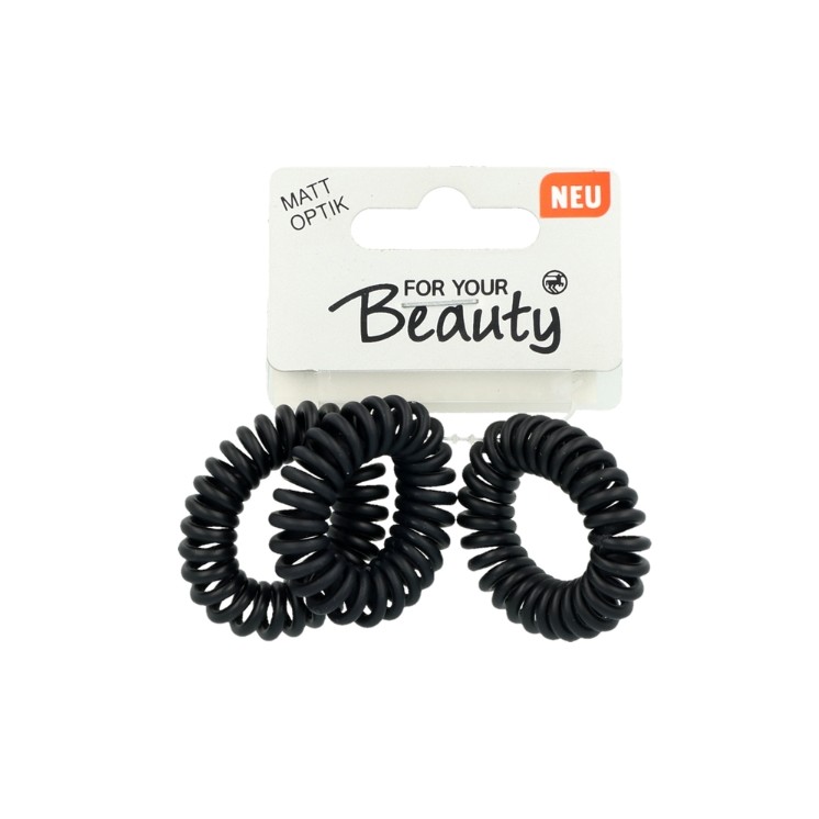 Black гумки для волосся Elli Rosa Matt 3 шт. For Your Beauty