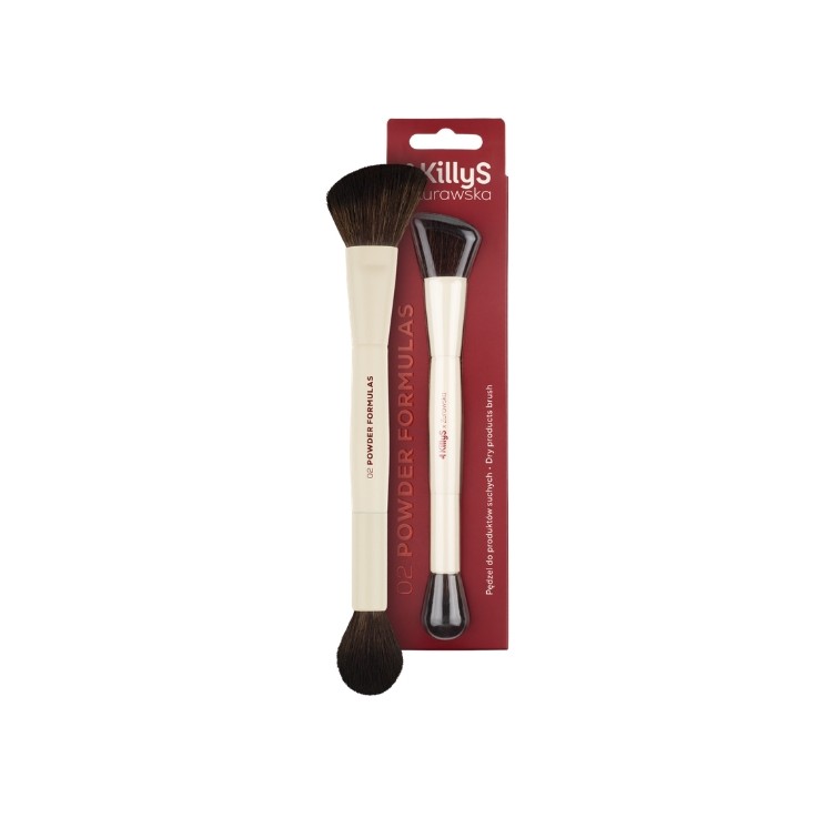 Pinceau double face KillyS x Żurawska pour produits secs (1 pièce)