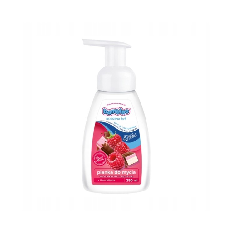 Bambino Rodzina Pianka do mycia Mascarpone z malinami 250 ml