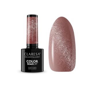Claresa Nude Glow Cat Eye Lakier hybrydowy do paznokci /Light Peach/ 5 g