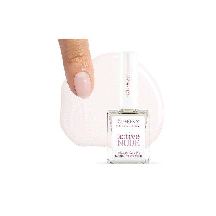 Claresa Active Nude Classic Nagellak Glossy Kiss 9,5 5 ml