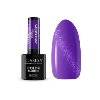 Claresa Cat Eye Neon Hybrid Nagellak Purple 5