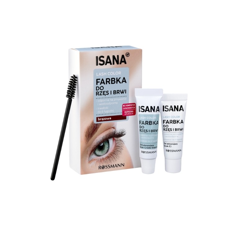 Isana Lash Color Henna voor wenkbrauwen en wimpers Bruin 1 stuk