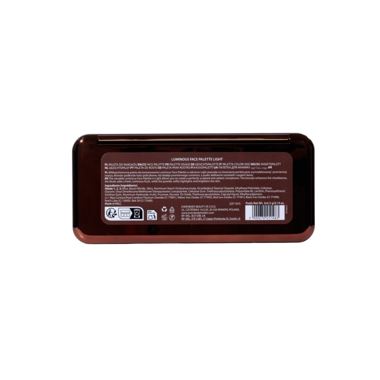 Палетка контуруючих тіней Everybody London Luminous Light 3 x 5 , 5 g