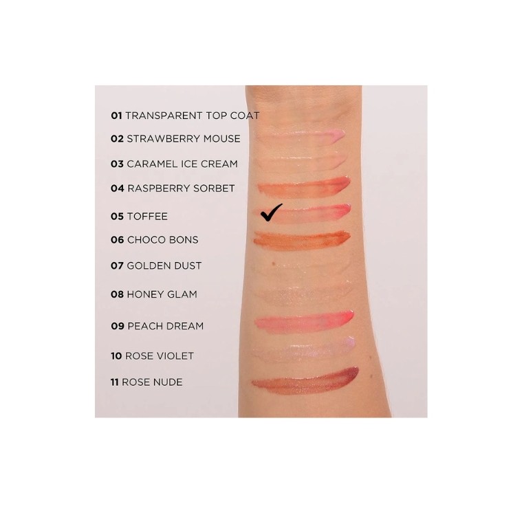 Eveline Diamond Glow Lip Luminizer Lip Gloss with Hyaluronic Acid /05/ 5 ml