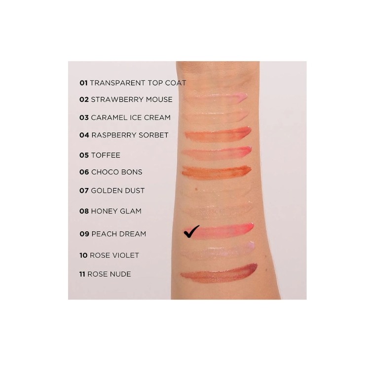 Eveline Diamond Glow Lip Luminizer Błyszczyk do ust z kwasem hialuronowym /09/ 4,5 ml