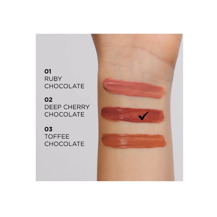 Eveline Choco Glamour Vinyl Lipstick Deep Cherry Chocolate /02/ 5 мл
