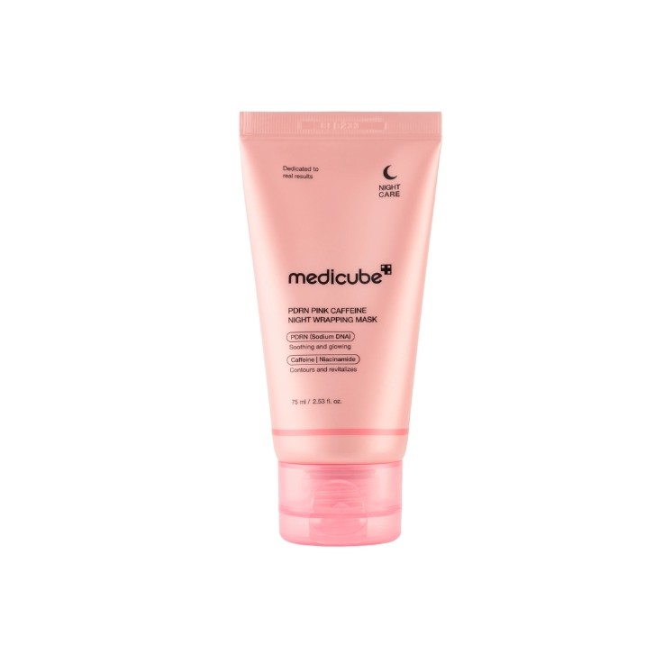 Medicube PDRN Pink Caffeine Night Wrapping Mask wygładzająco-ujędrniająca Maska na noc z PDRN 75 ml