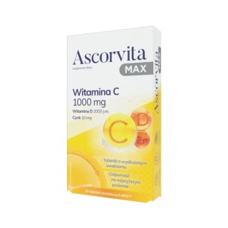 Ascorvita Max Witamina C 1000mg 30 tabletek