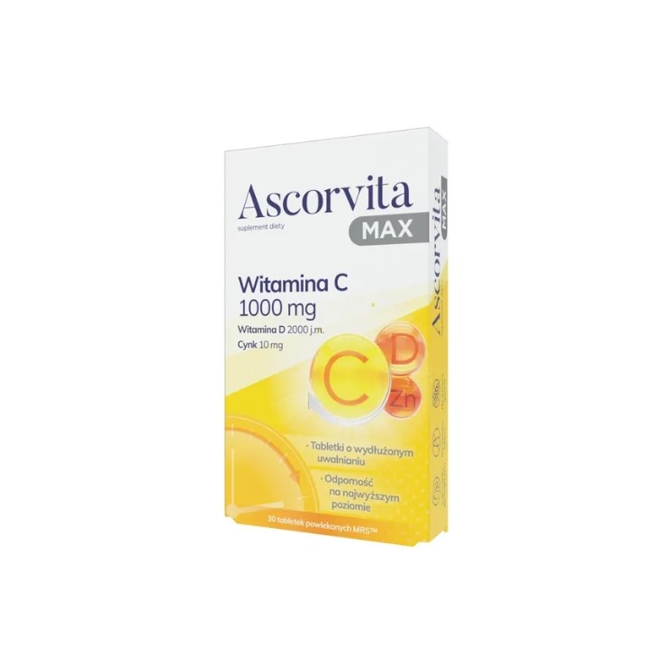 Ascorvita Max Вітамін С 1000 мг 30 таблеток