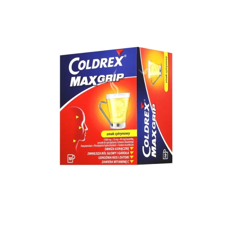 Coldrex MaxGrip poeder voor orale oplossing, citroensmaak, 10 zakjes