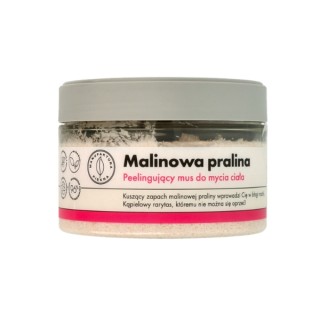 Manufaktura Piękna peelingujący Mus do mycia ciała Malinowa pralina 250 g