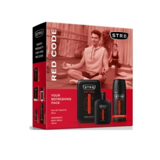 STR8 Zestaw prezentowy Red Code Woda toaletowa 50 ml + Dezodorant w aerozolu 150 ml