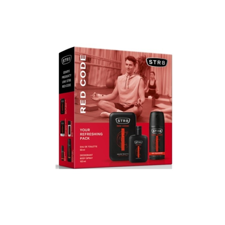 STR8 Red Code Cadeauset: Eau de Toilette 50 ml + Deodorantspray 150 ml