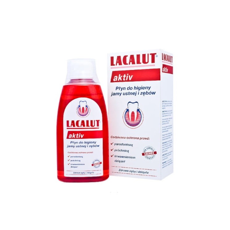 Lacalut Aktiv Płyn do płukania jamy ustnej i zębów 300 ml