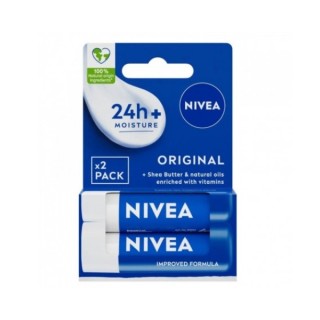 Nivea Beschermende Lippenbalsem Original 2 x 4,8 ml